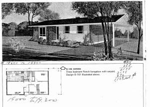 TYpical bungalow layout in the early 50s